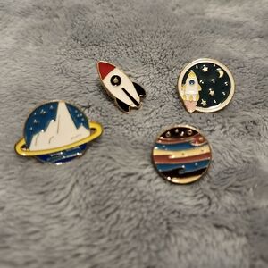 Space themed Enamel Pins